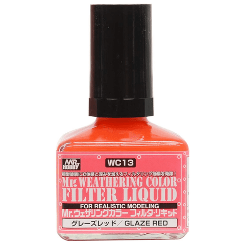 Mr. Weathering Color - Filter Liquid Glaze Red (WC13)