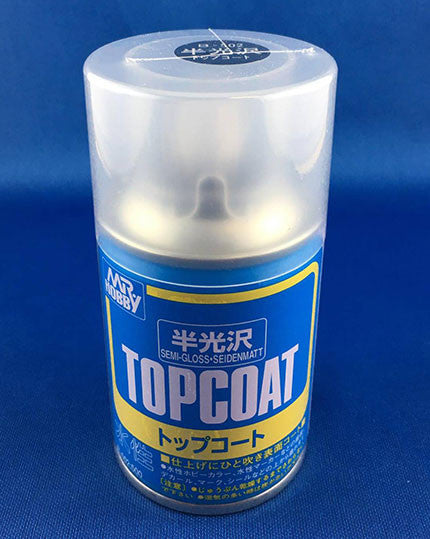 Mr Hobby Top Coat Aerosol Spray Can - 88ml (Semi-Gloss) (B502)