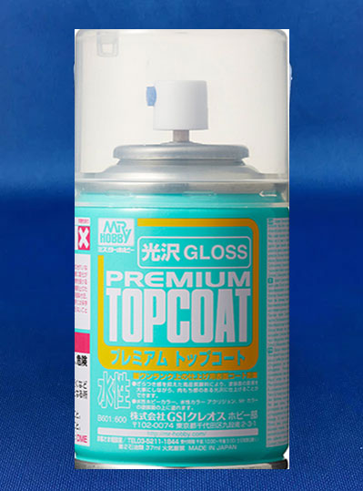 Mr Hobby Premium Top Coat Aerosol Spray Can (Gloss) (B601)
