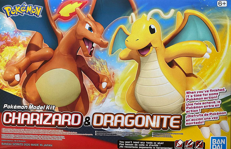 Pokemon Plamo Model Kit: Charizard & Dragonite