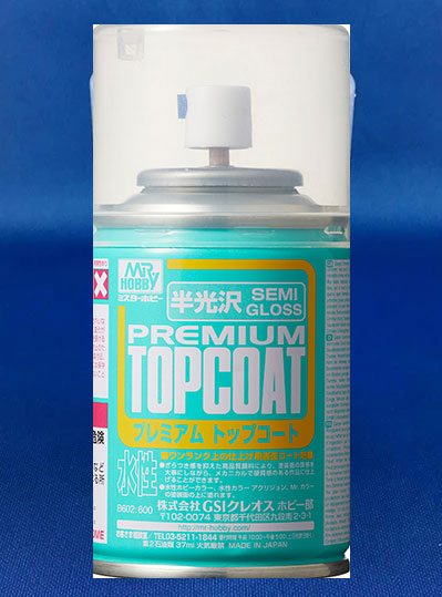Mr Hobby Premium Top Coat Aerosol Spray Can (Semi-Gloss) (B602)