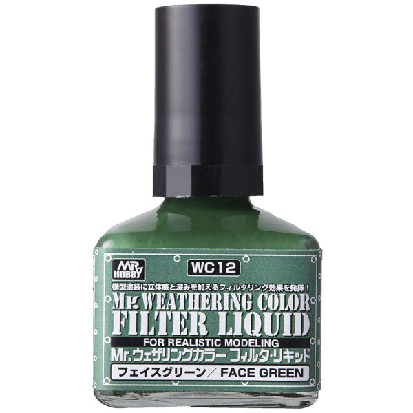 Mr. Weathering Color - Filter Liquid Face Green (WC12)