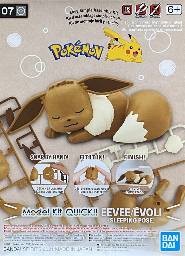 Pokemon Model Kit Quick!! 07 Eevee (Sleeping Pose)